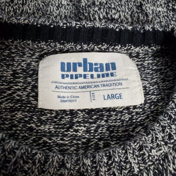 Urban Pipeline Geometric Crew Neck Knit Sweater L - Picture 6 of 10